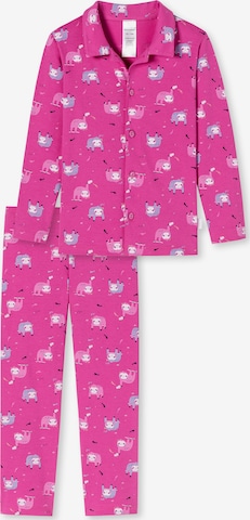 SCHIESSER Pajamas 'Girls World' in Pink: front