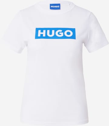 HUGO Blue Тениска 'Classic' в бяло: отпред
