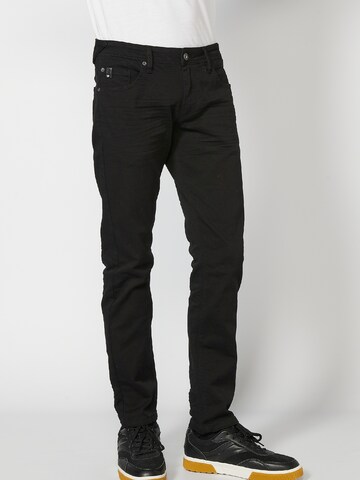 KOROSHI Regular Jeans in Schwarz