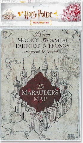 LOGOSHIRT Blechschild 'Harry Potter - Marauder's Map' in Mischfarben