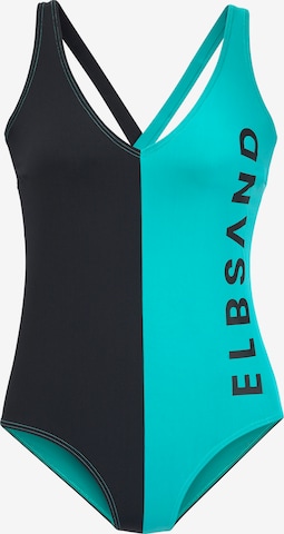 Elbsand T-shirt Swimsuit in Blue: front