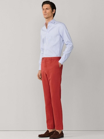 Hackett London Slim fit Trousers with creases in Red