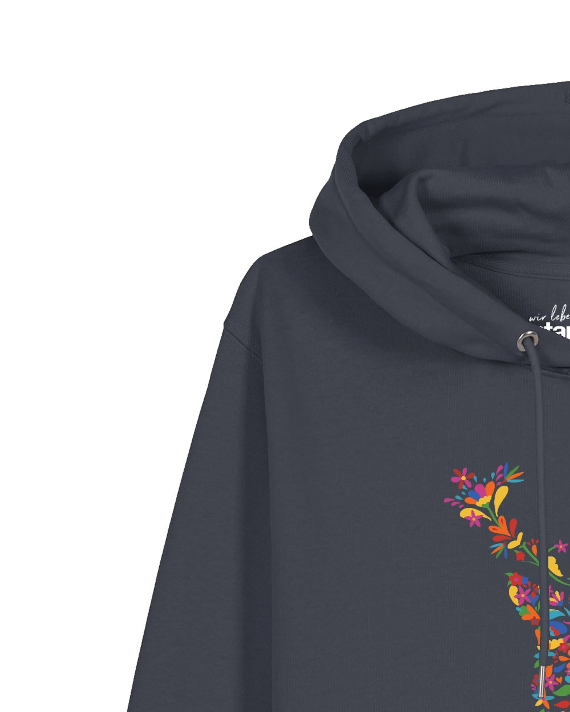 Watapparel Sweatshirt 'Floral Deer' in Grau