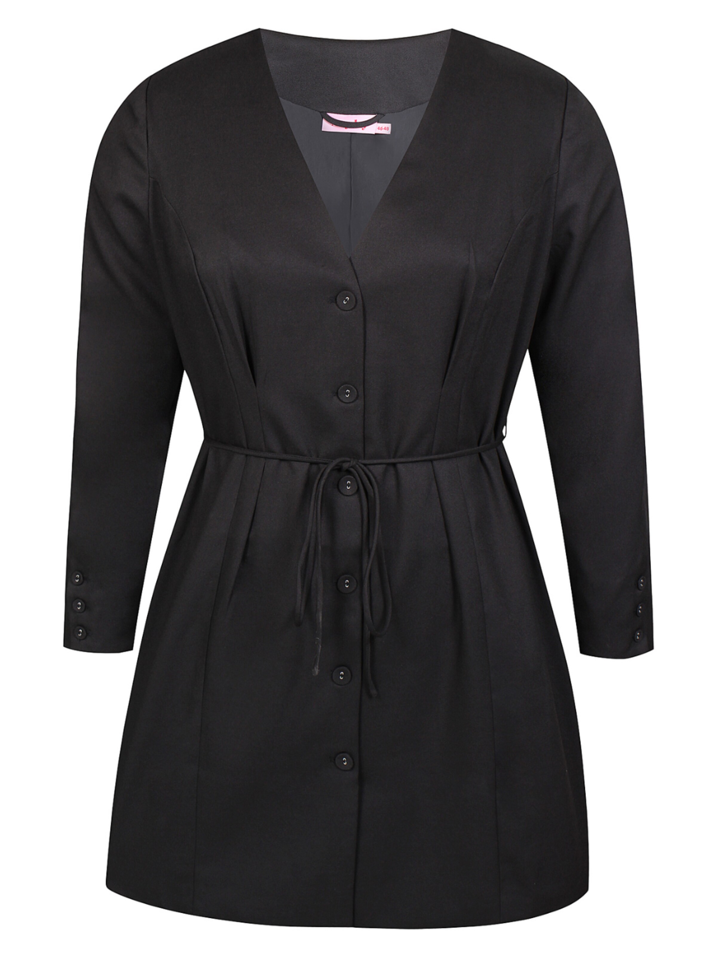 Anyday Jurk 'Zinnia 338' in Zwart: voorkant