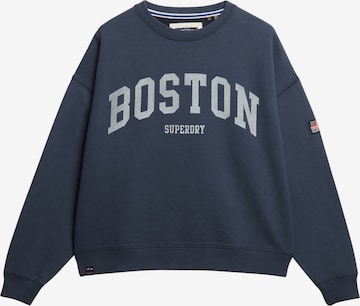 Superdry Sweatshirt 'Athletic Essentials' in Blauw: voorkant