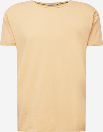 Nudie Jeans Co T-shirt 'Roger' i beige: framsida