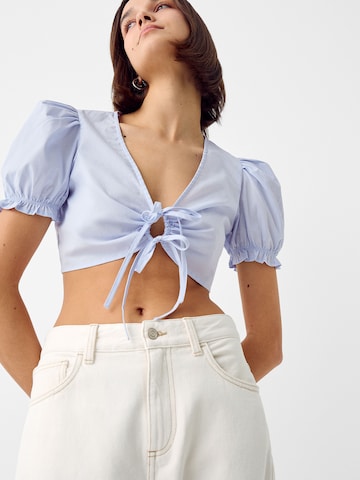 Bershka Blouse in Blue