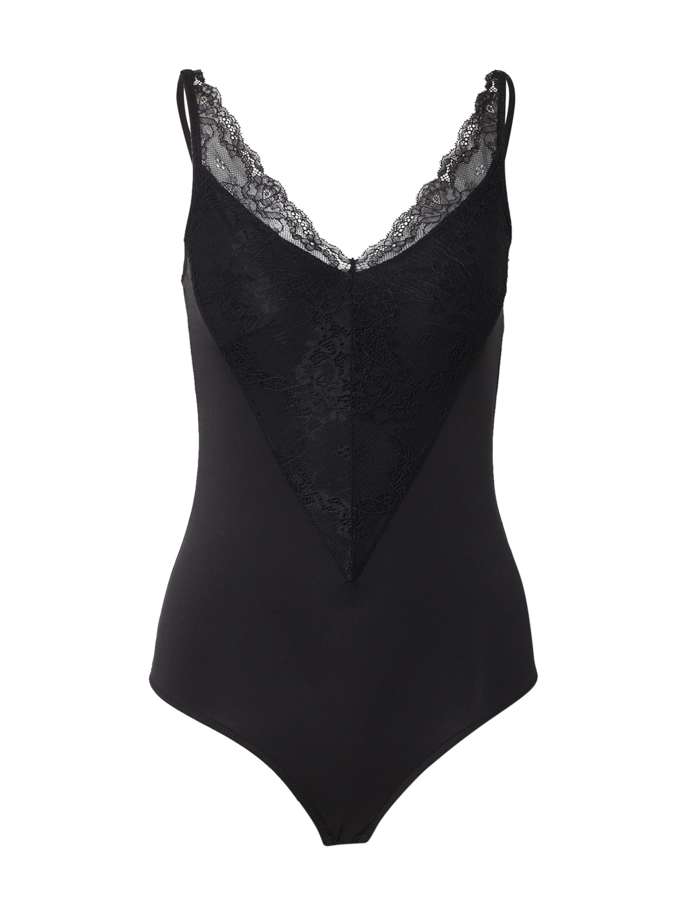 Tricou body de la PIECES pe negru: față