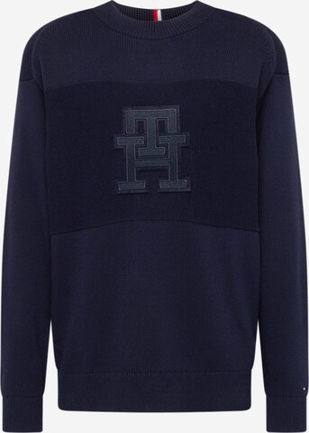 Pull-over TOMMY HILFIGER en bleu : devant