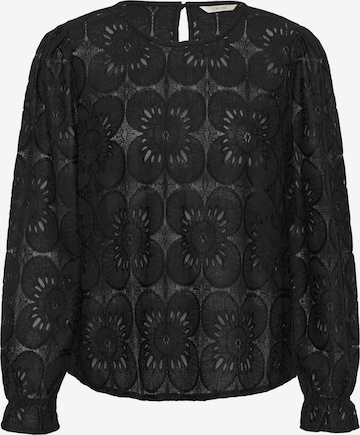 Cream Bluse 'Libby' i sort: forside