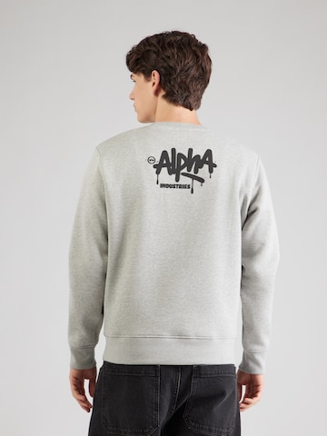 Bluză de molton de la ALPHA INDUSTRIES pe gri: față