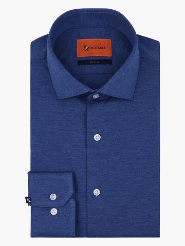 Coupe slim Chemise Suitable en bleu : devant