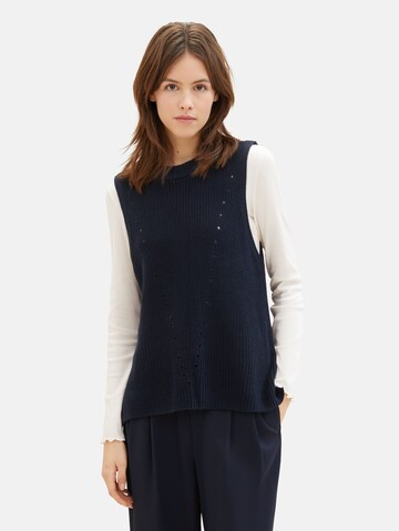 Cardigan TOM TAILOR DENIM en bleu : devant