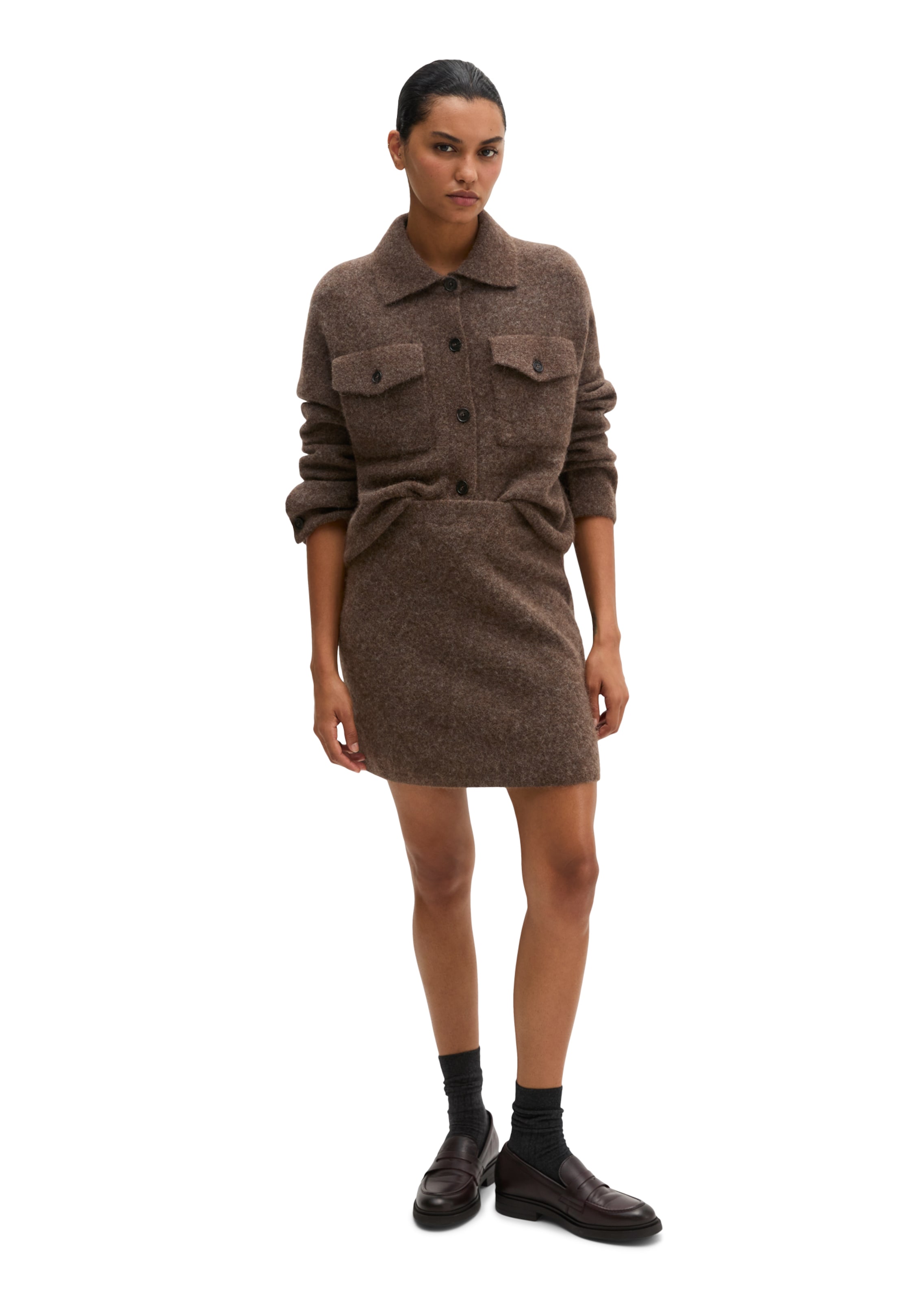 Marc O'Polo Rok in Bruin: voorkant