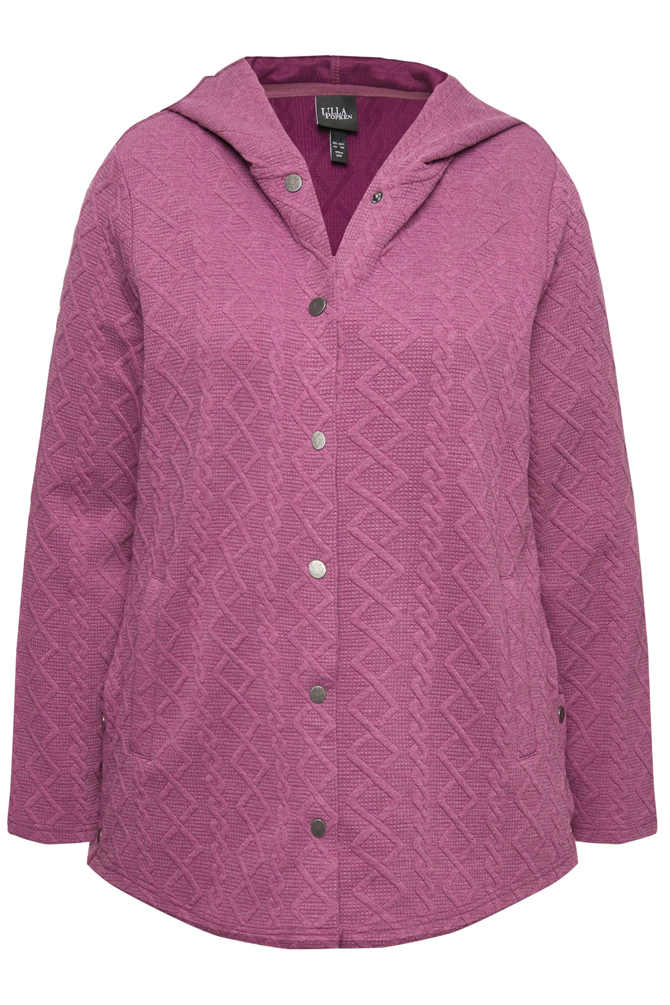 Ulla Popken Sweatjakke i lilla: forside