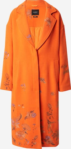 Palton de primăvară-toamnă 'Camellia' de la Elias Rumelis pe portocaliu: față