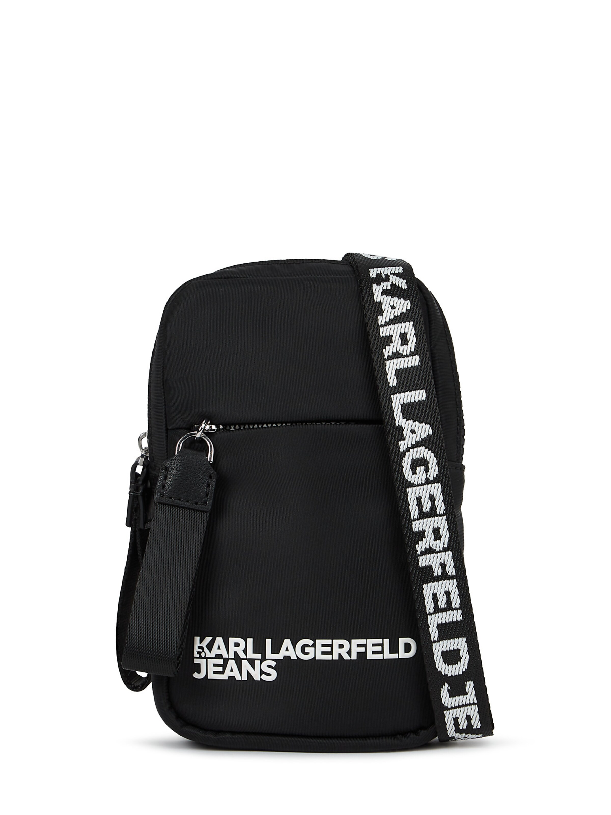 KARL LAGERFELD JEANS - Bolso de hombro en negro: frente