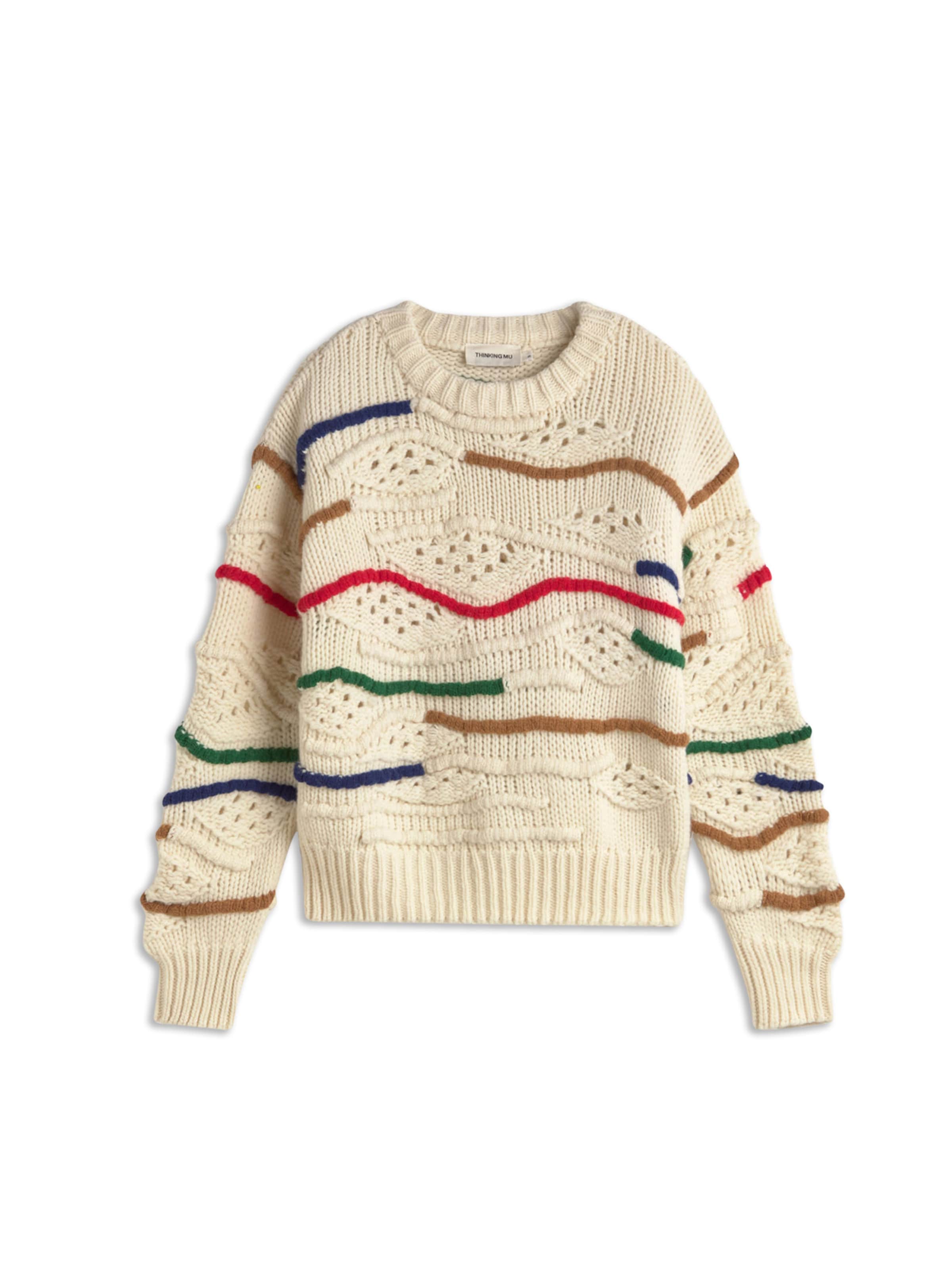 Thinking MU Свитер 'Candela' в Бежевый: спереди