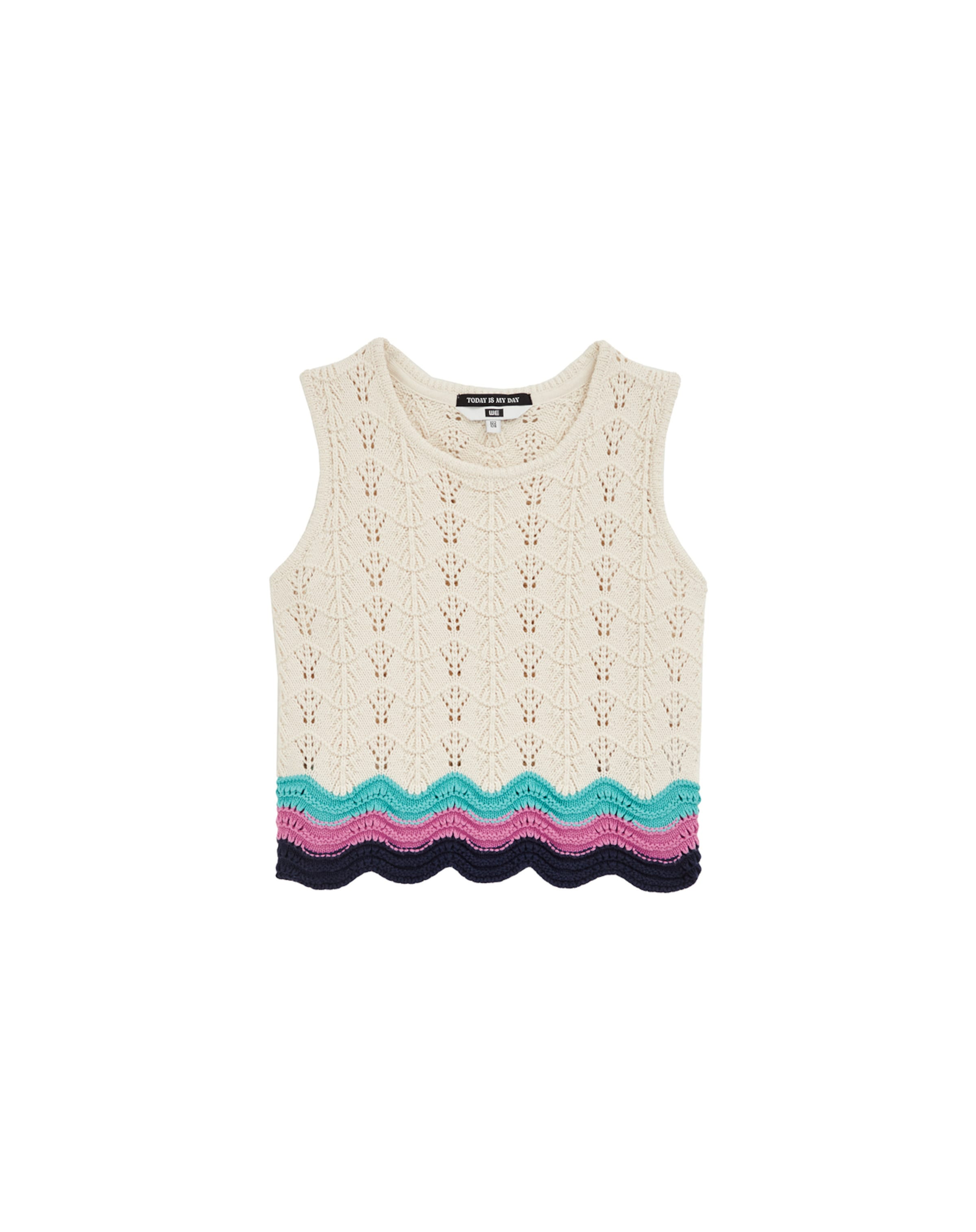 WE Fashion Топ в бяло: отпред