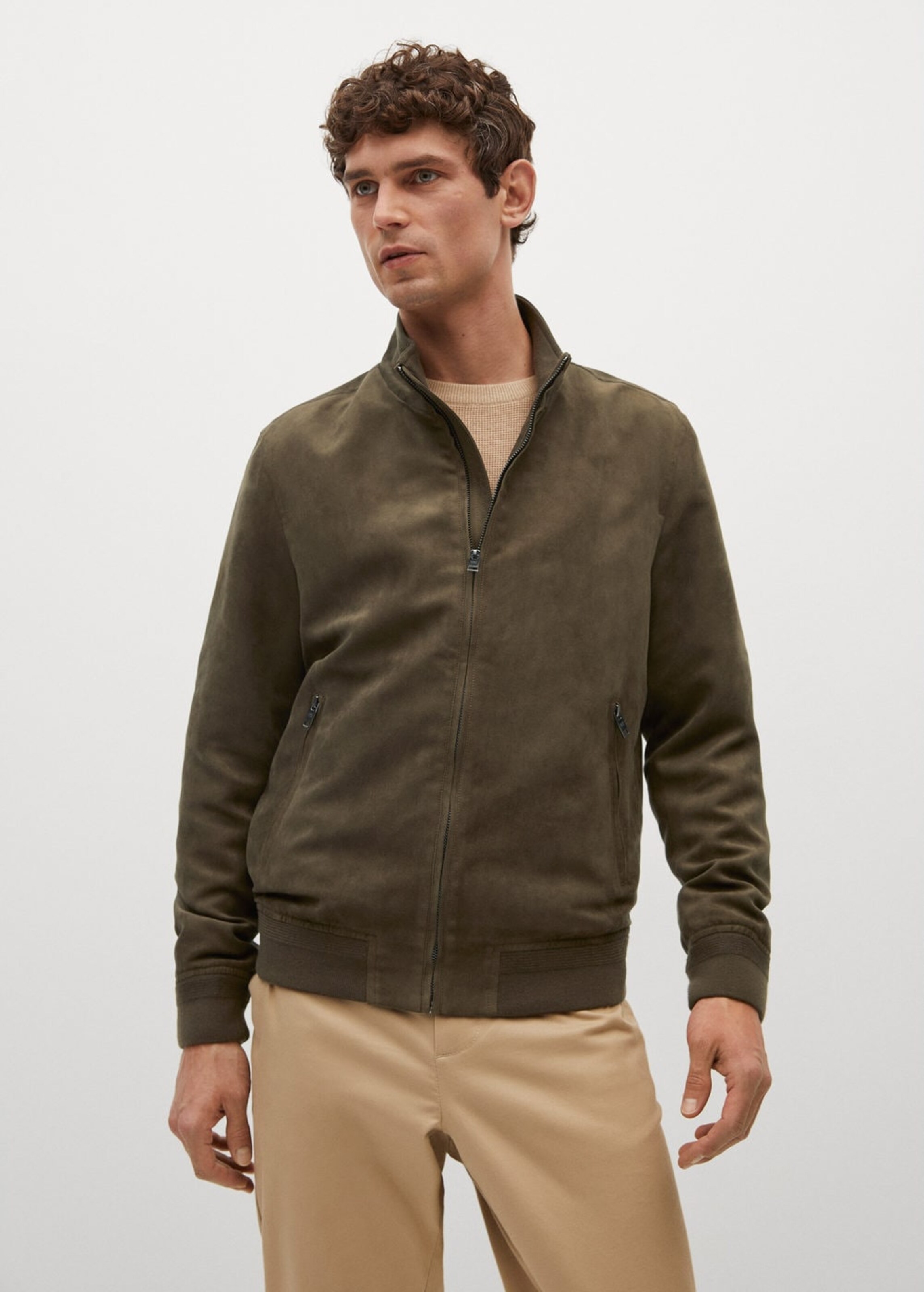 Männer Jacken MANGO MAN Jacke 'Siena' in Oliv - YF00038 Männer Jacken MANGO MAN Jacke 'Siena' in Oliv - YF00038