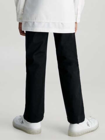 Calvin Klein Jeans Regularen Hlače | črna barva