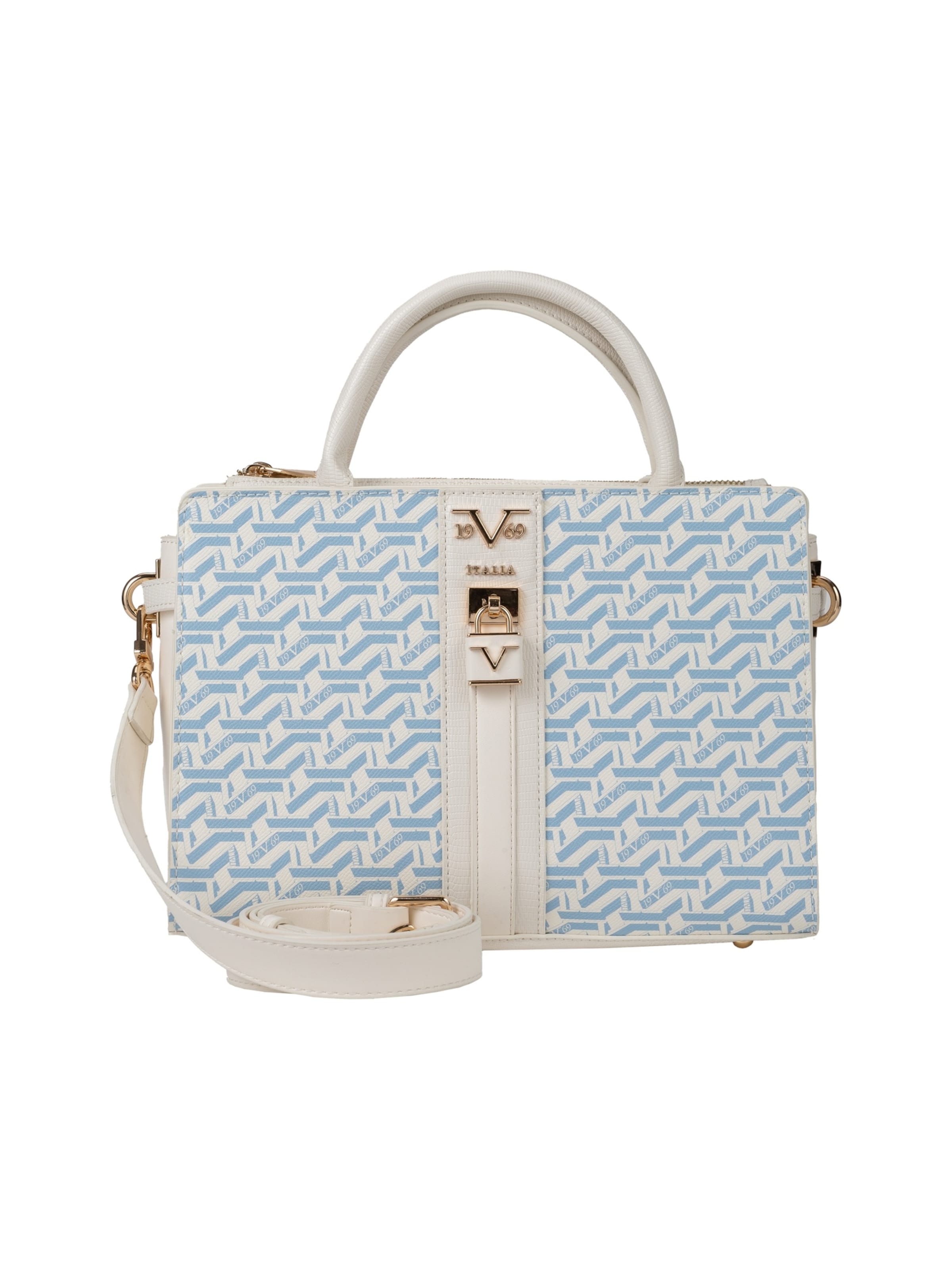 19V69 ITALIA Handbag 'Lisana AOP' in Beige: front
