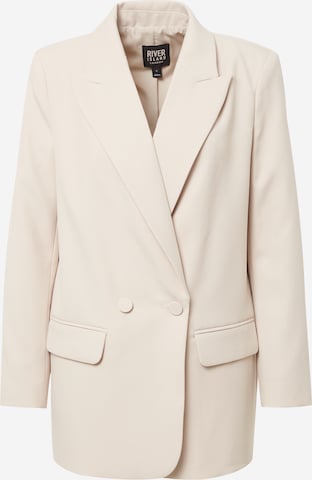 River Island Blazer in Beige: front