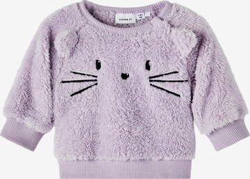 NAME IT Sweatshirt 'Sahra' i lila: framsida