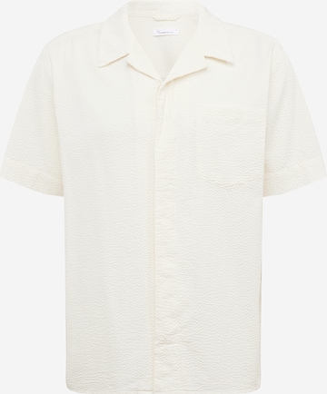 Coupe regular Chemise KnowledgeCotton Apparel en blanc : devant