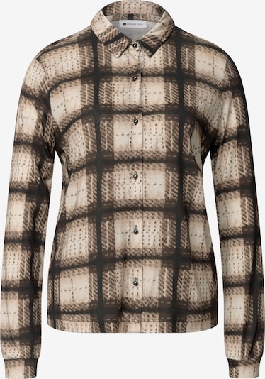 STREET ONE Bluse in XS in sand / dunkelbraun / braunmeliert, Produktansicht