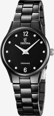 Montre à affichage analogique FESTINA en noir : devant