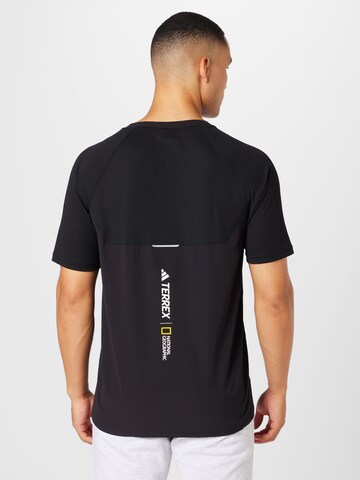 T-Shirt fonctionnel 'National Geographic' ADIDAS TERREX en noir
