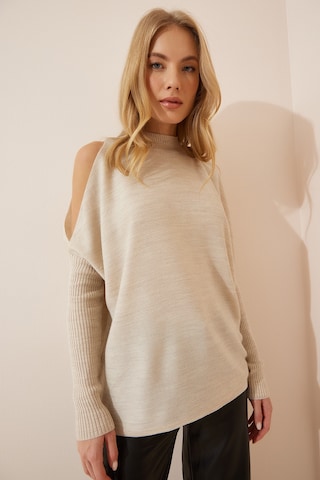 Pullover di Happiness İstanbul in beige: frontale