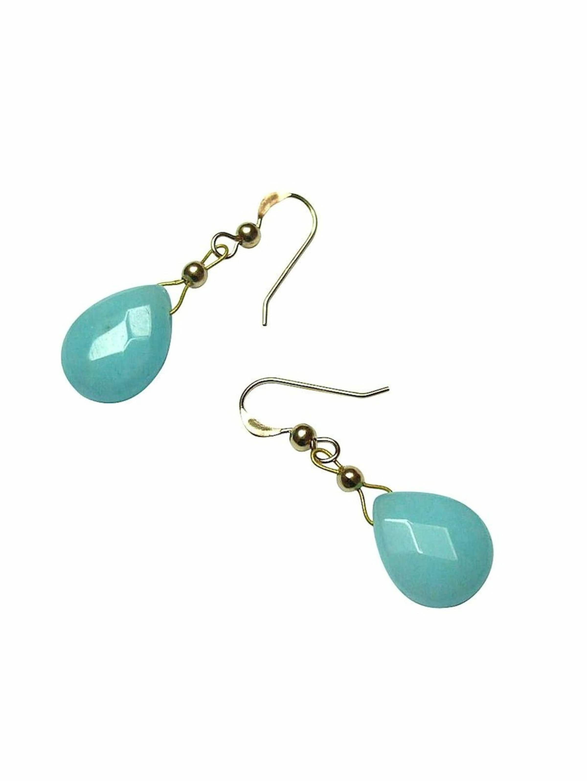 Gemshine Ohrringe 'Jade' in Gold