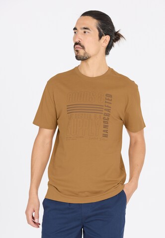 Cruz Shirt 'Blueville' in Goud: voorkant