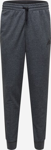 ADIDAS SPORTSWEAR Sportovní kalhoty 'Essentials French Terry Tapered Cuff 3-Stripes' – šedá: přední strana