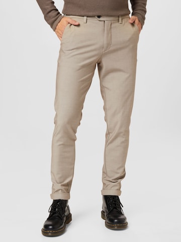 JACK & JONES Slim fit Chino Pants 'Marco Connor' in Beige: front