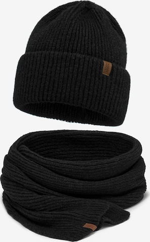 Vivisence Beanie '70113 Set' in Black: front