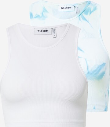 WEEKDAY Tank Top 'Duper Racerback' in Blau: predná strana