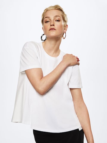 MANGO Shirt 'PANUELO' in Wit: voorkant