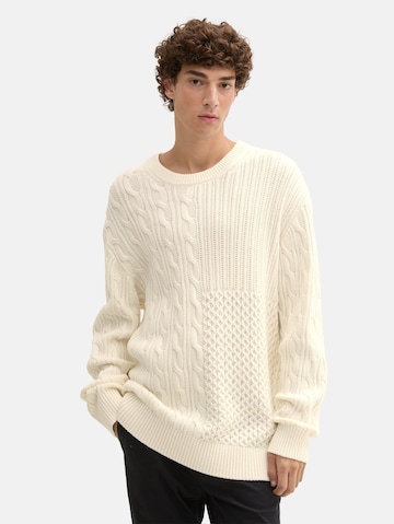 TOM TAILOR DENIM Pullover in Beige: Vorderseite