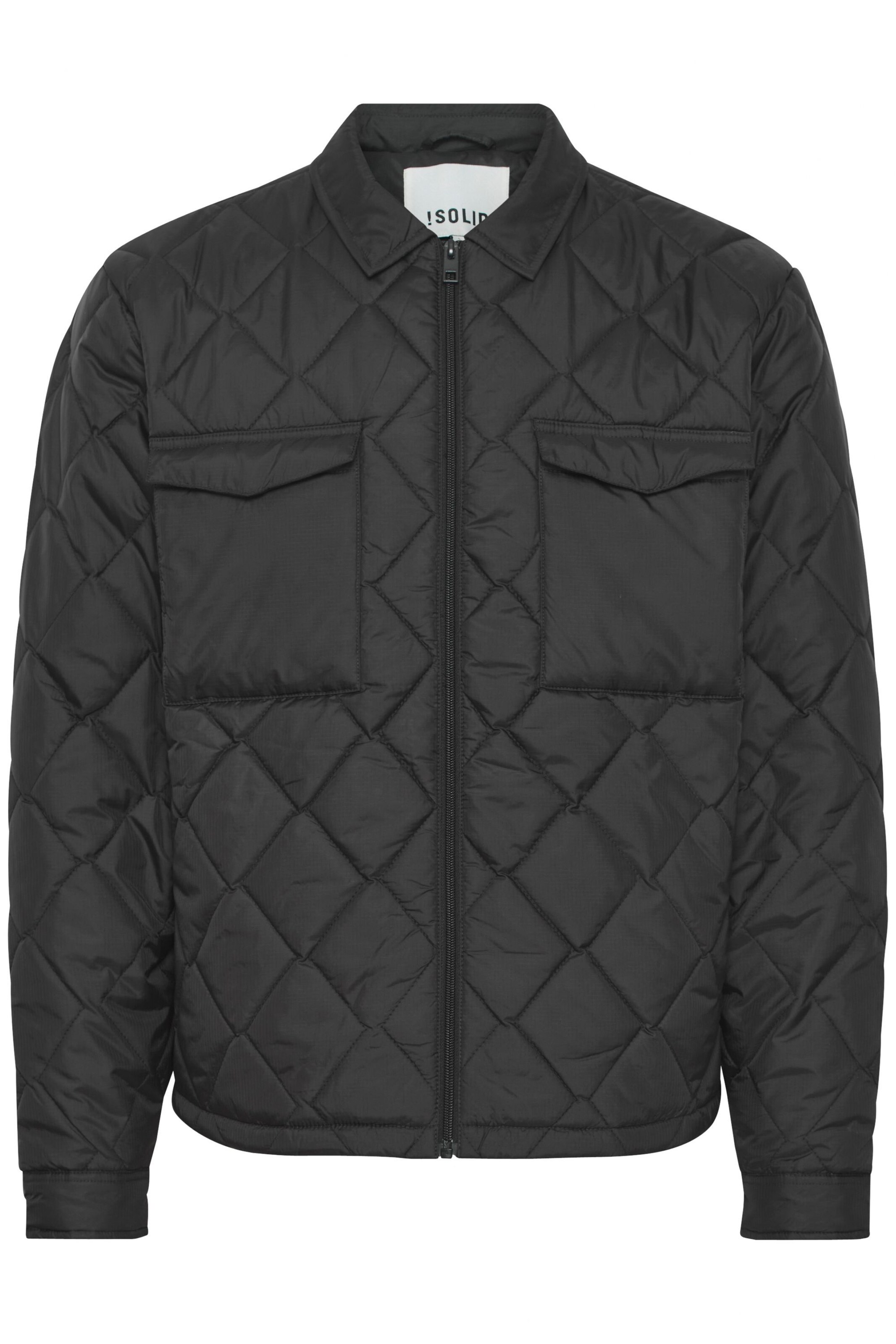 !Solid Steppjacke 'Erhard' in Schwarz: Vorderseite
