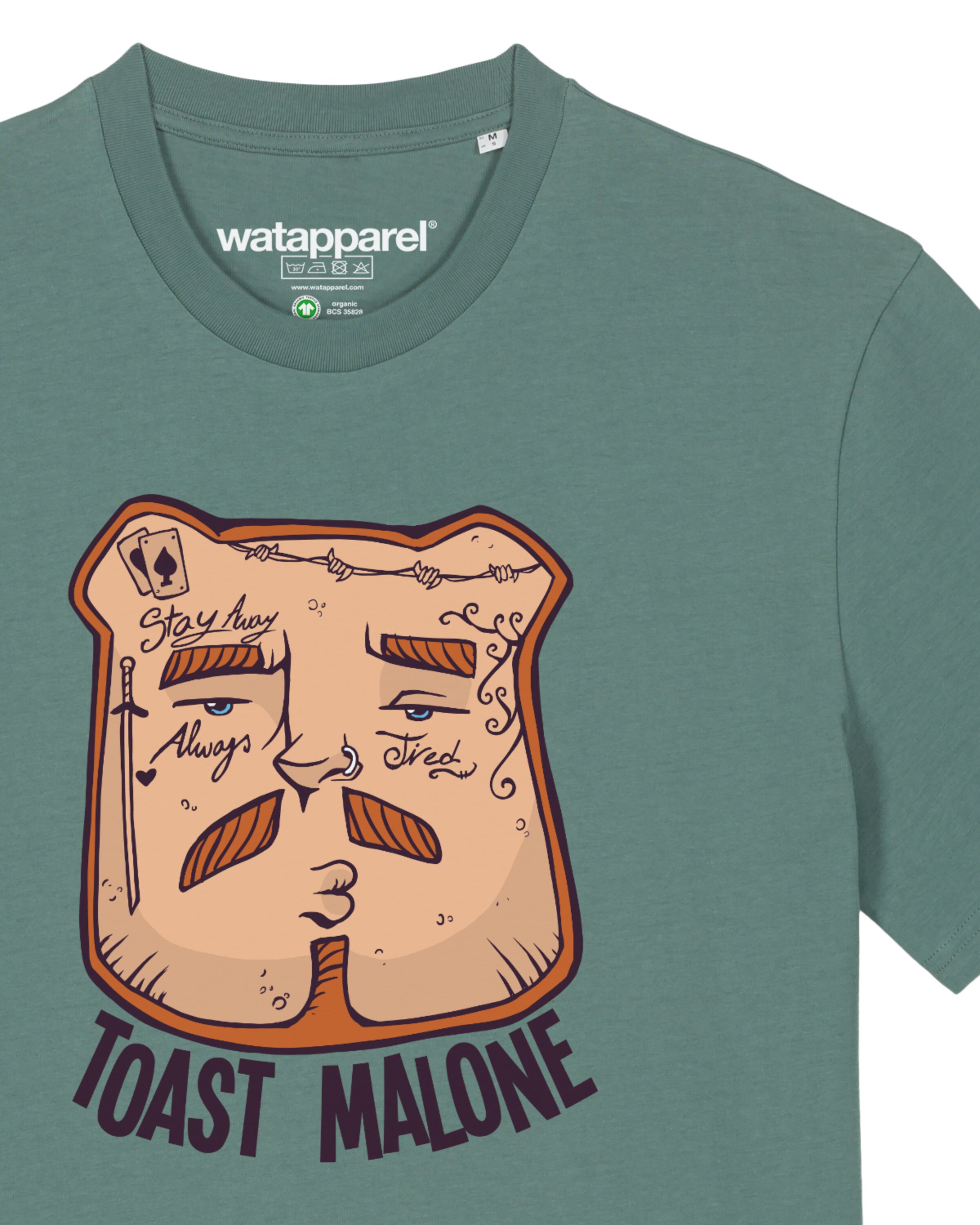 T-Shirt 'Toast Malone' Watapparel en vert