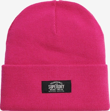 Superdry Beanie in Pink: front