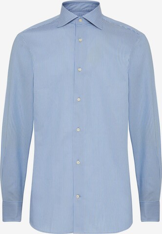 Coupe regular Chemise Boggi Milano en bleu : devant