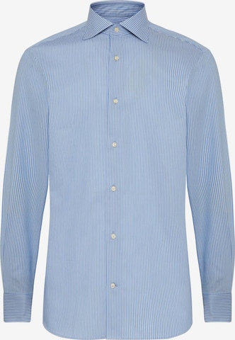 Boggi Milano Regular fit Overhemd in Blauw: voorkant