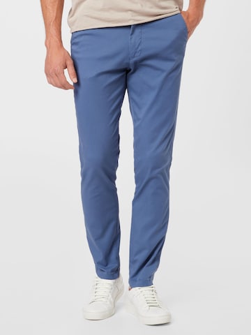 SELECTED HOMME Slimfit Chino kalhoty 'Miles Flex' – modrá: přední strana