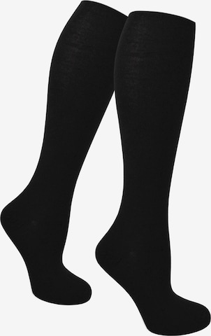 normani Knee High Socks in Black: front