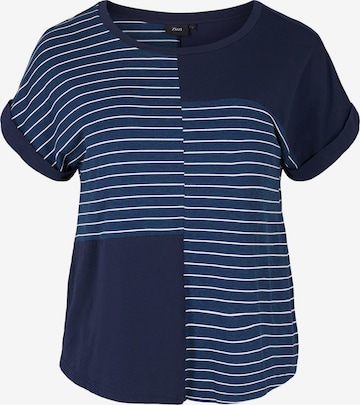 Zizzi Shirt 'VAMBER' in Blue: front