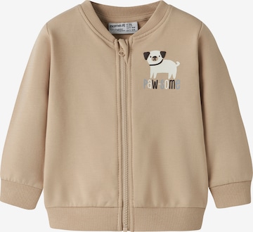 NAME IT Tepláková bunda 'NBMVONNE' - Hnedá: predná strana